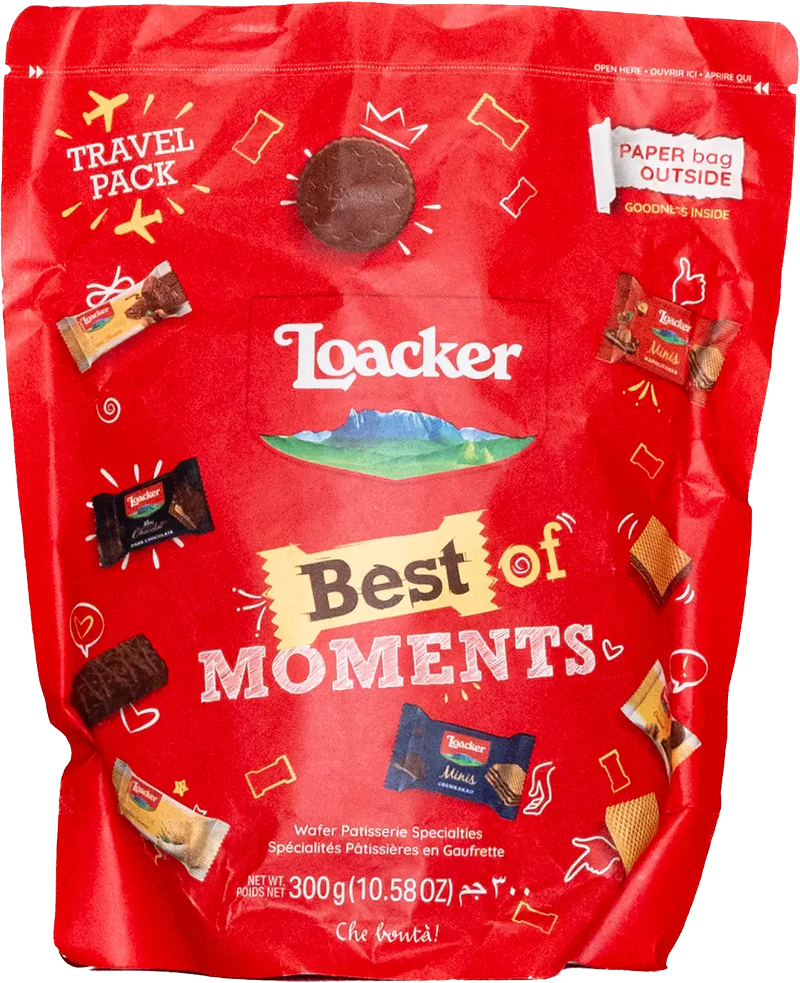 Product Loacker &bdquo;Best of Moments&ldquo; packaged in Koehler NexPlus&reg; Seal Pure MOB 87 gsm