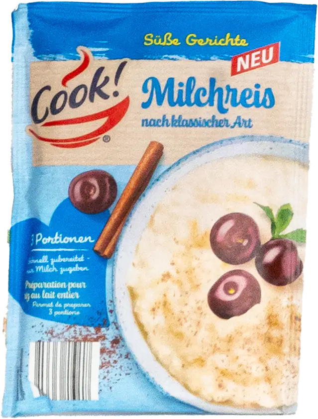 Product NORMA Milchreis packaged in Koehler NexPlus&reg; Advanced 75 gsm