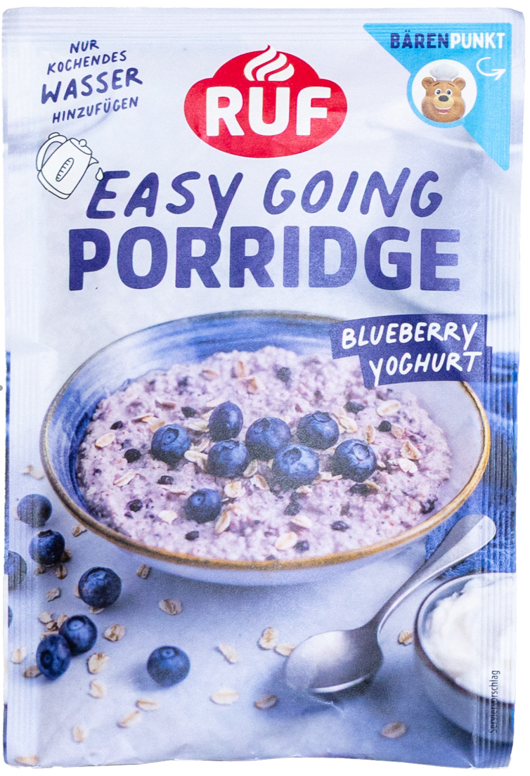 Image of the packaging for RUF&rsquo;s Easy Going Porridge.